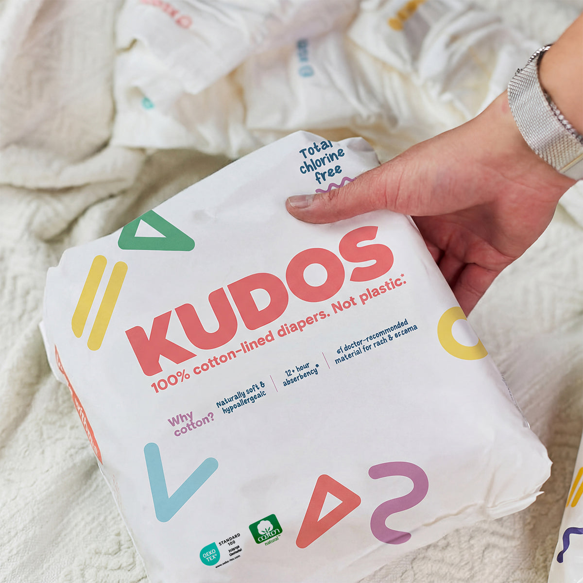 Diaper Box | 100% Cotton-Lined TCF Diapers Size 1-6 | Kudos