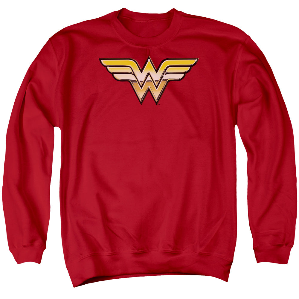 Justice League Of America Golden Mens Crewneck Sweatshirt Red Officially Licensed
