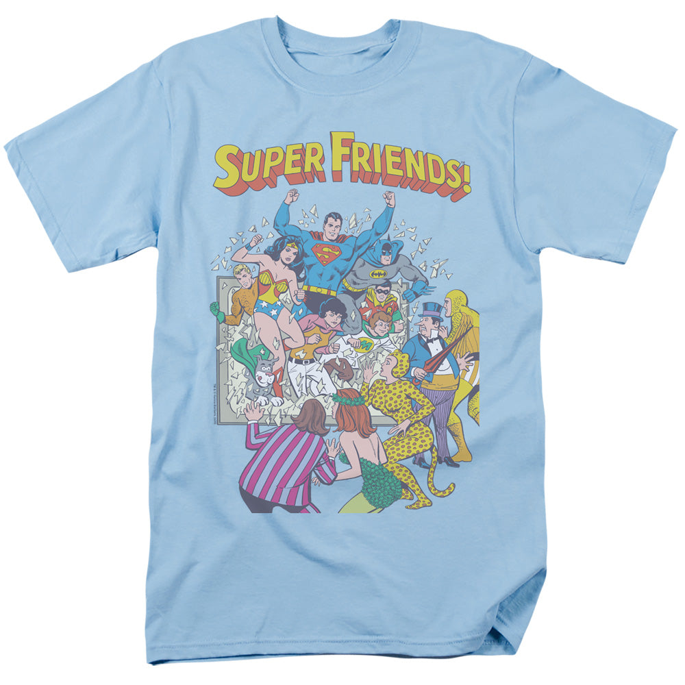 Justice League Of America Super Friends #1 Mens T Shirt Light Blue Officially Licensed