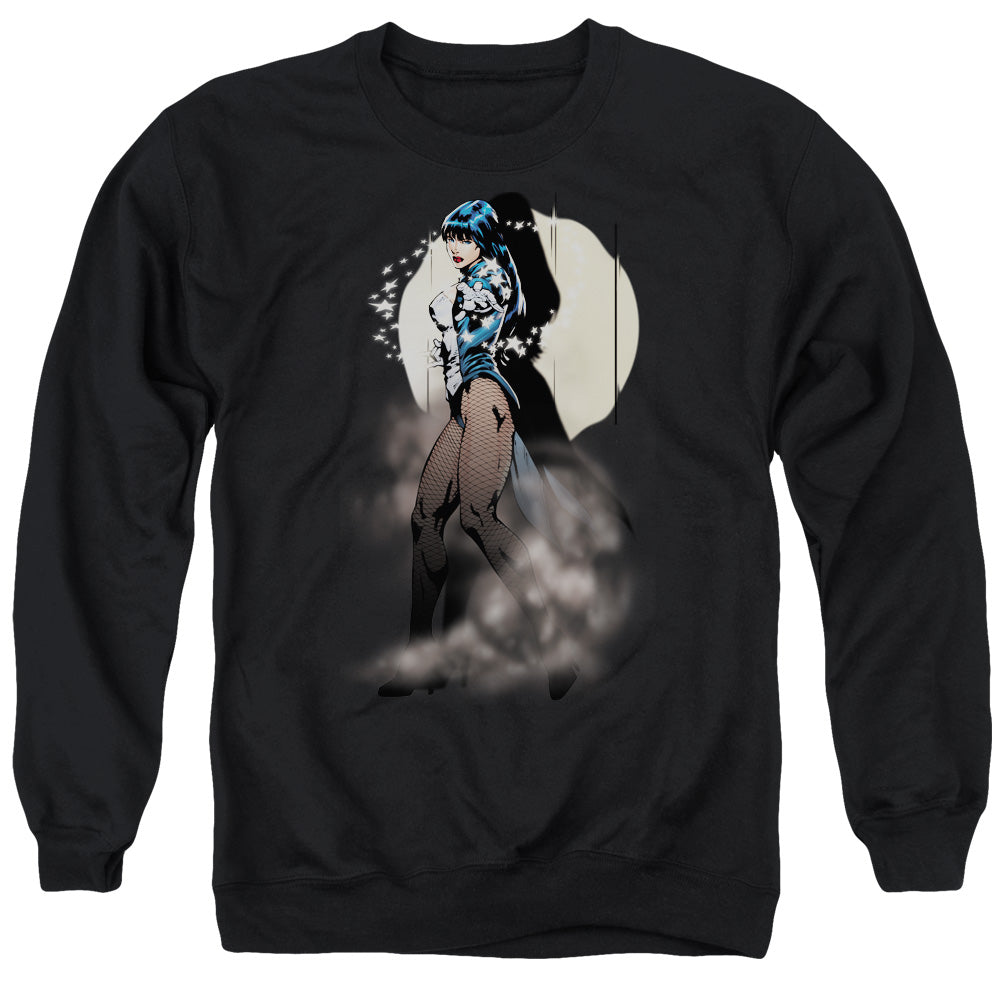 Justice League Of America Zatanna Illusion Mens Crewneck Sweatshirt Black Officially Licensed