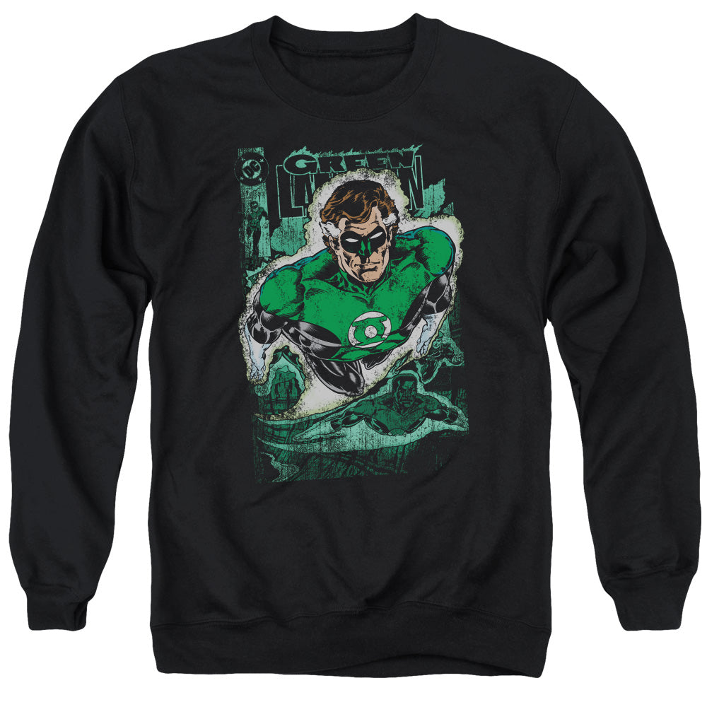 Justice League Of America Green Lantern #1 Distress Mens Crewneck Sweatshirt Black Officially Licensed