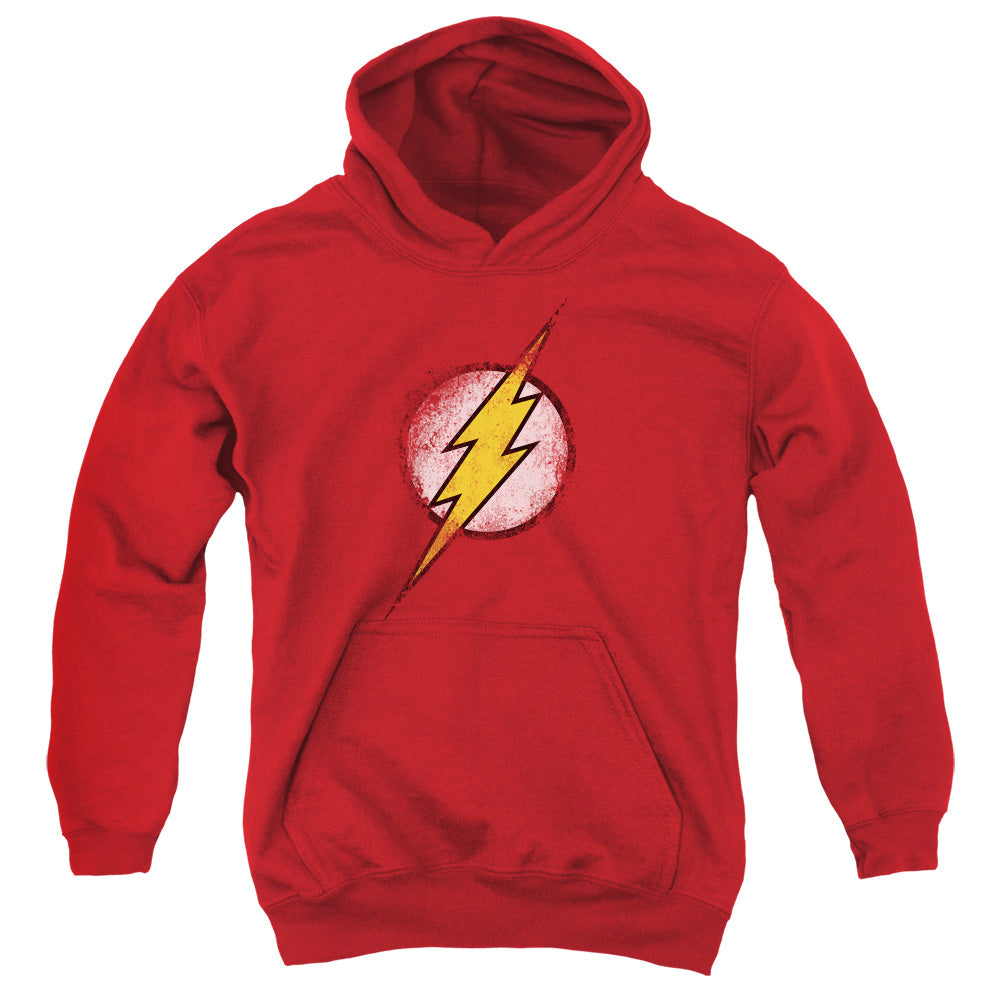 Justice League Destroyed Flash Logo Kids Youth Hoodie Red Officially Licensed