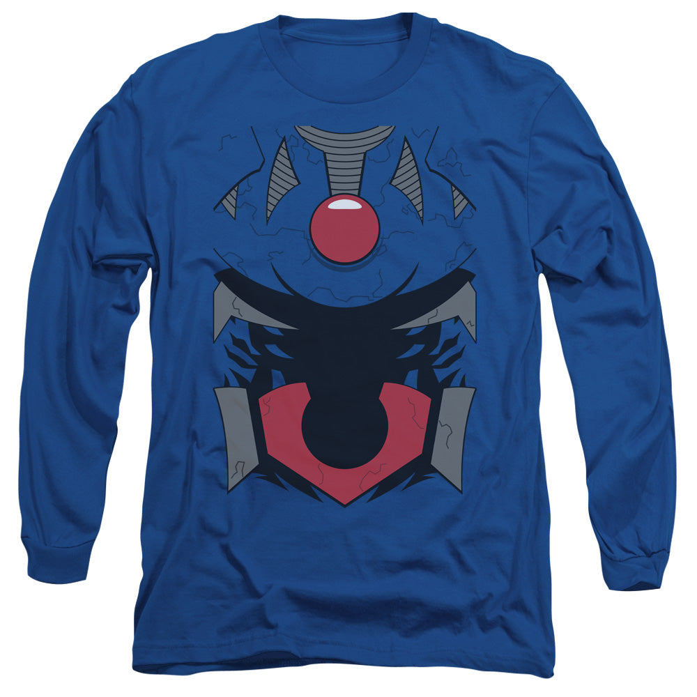 Justice League Darkseid Costume Mens Long Sleeve Shirt Royal Blue Officially Licensed