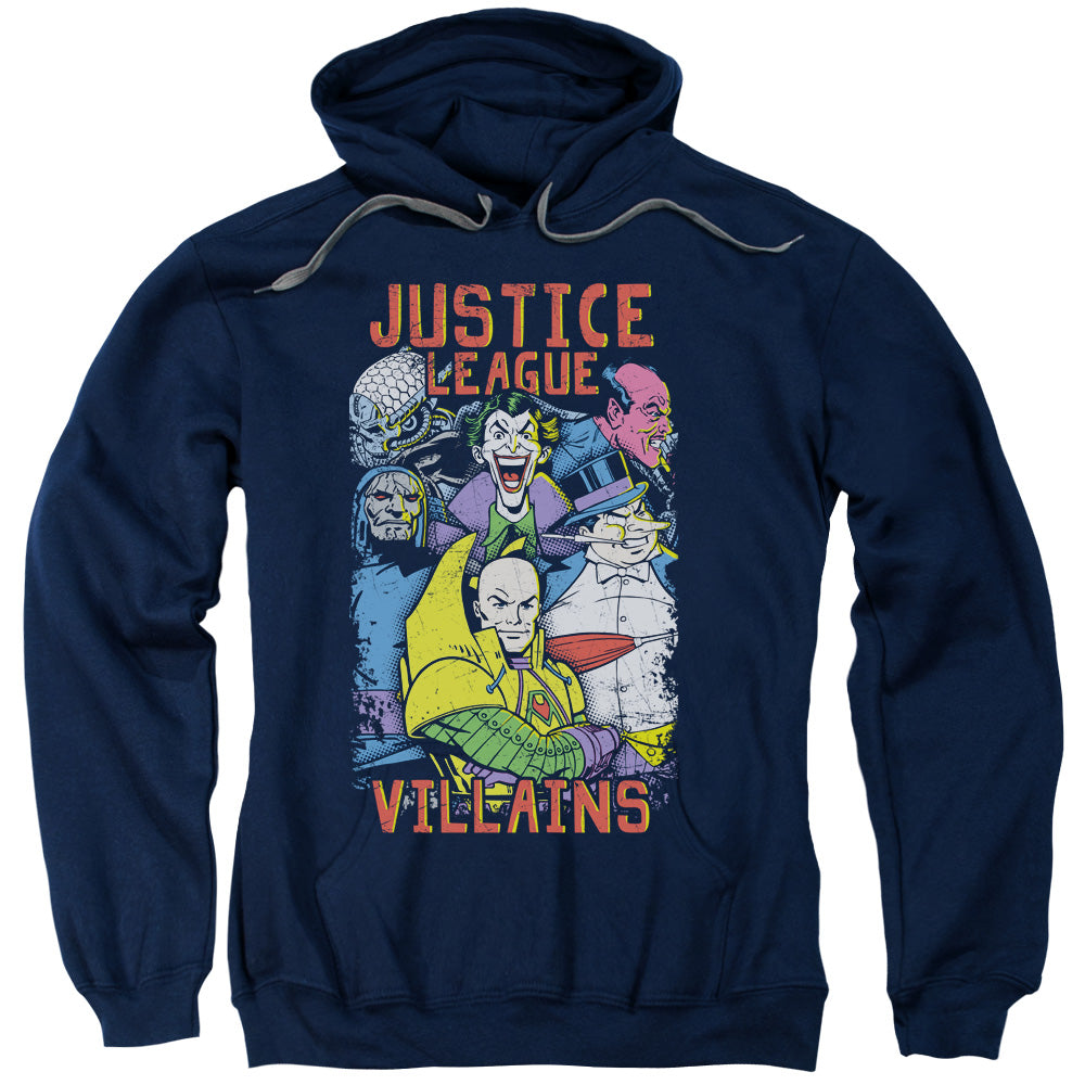 Justice League Villains Mens Hoodie Navy Blue Blue Officially Licensed