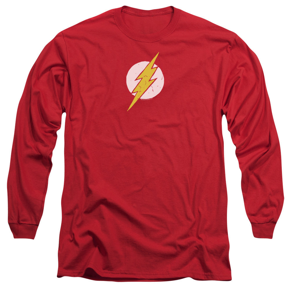 Justice League Rough Flash Mens Long Sleeve Shirt Red Officially Licensed