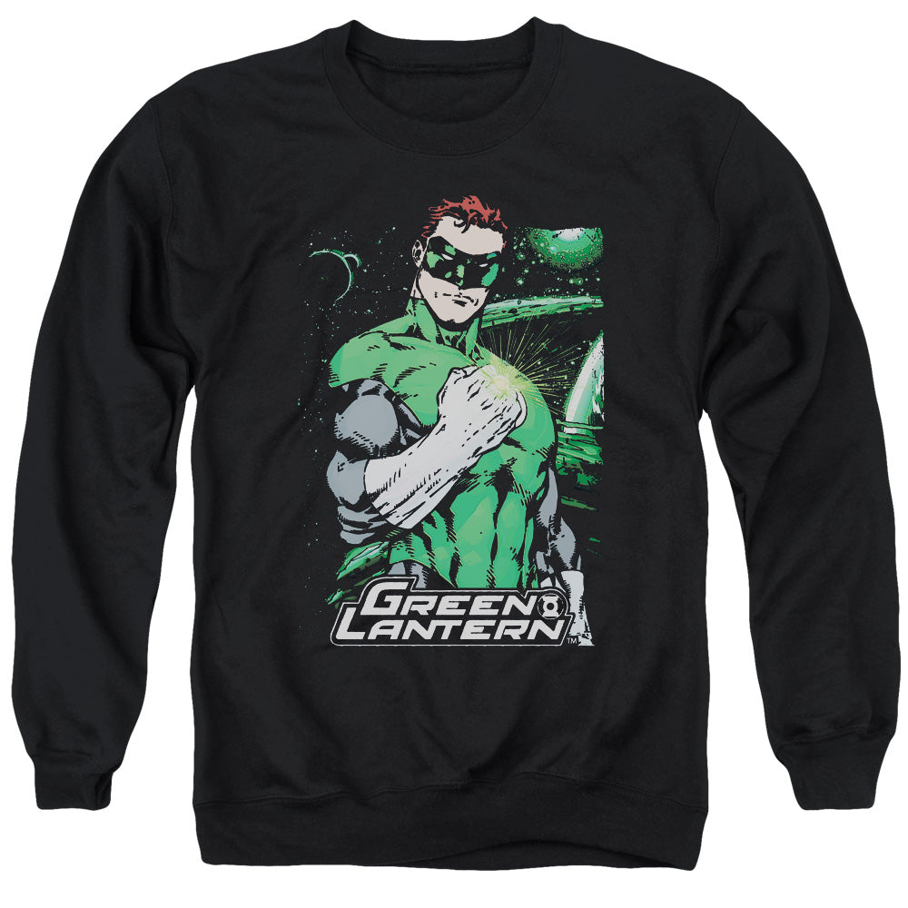 Justice League Fist Flare Mens Crewneck Sweatshirt Black Officially Licensed