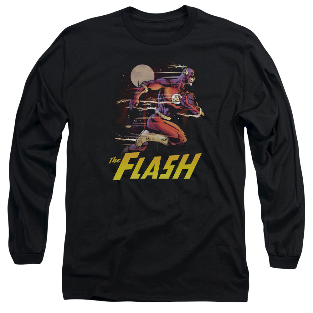 Justice League City Run Mens Long Sleeve Shirt Black Officially Licensed