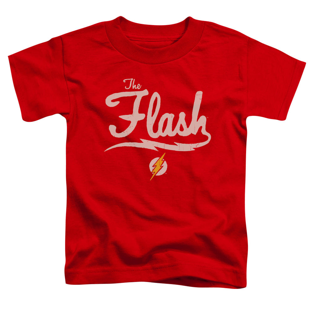 Justice League Old School Flash Toddler Kids Youth T Shirt Red Officially Licensed