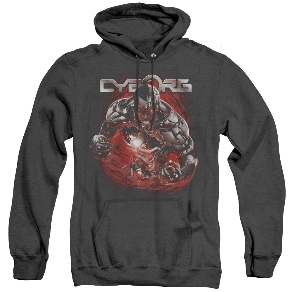 Justice League Of America Engaged Heather Mens Hoodie Black Officially Licensed