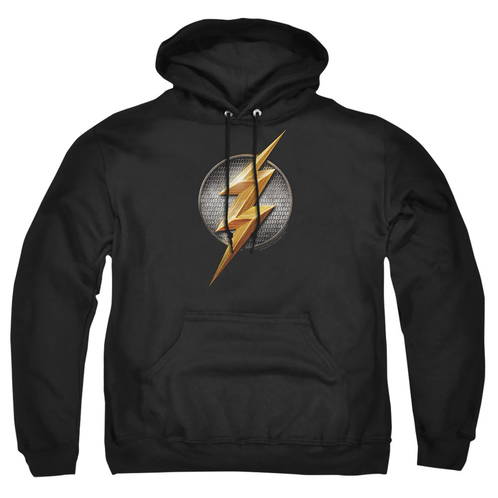 Justice League Movie Flash Logo Mens Hoodie Black Officially Licensed