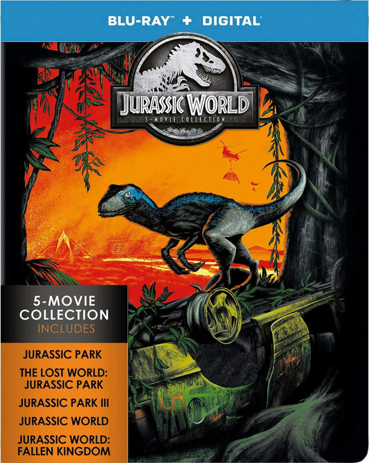 Jurassic World: 5-Movie Collection - Limited Edition Steelbook (Blu-ray + Digital)