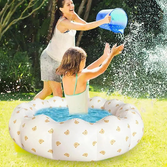Kiddie Pool Petal Shape Foldable Pool Portable Kids Float Small Dip PVC Pool For Backyard Indoor Outdoor Use Sea Ball Dog - THOOBO!