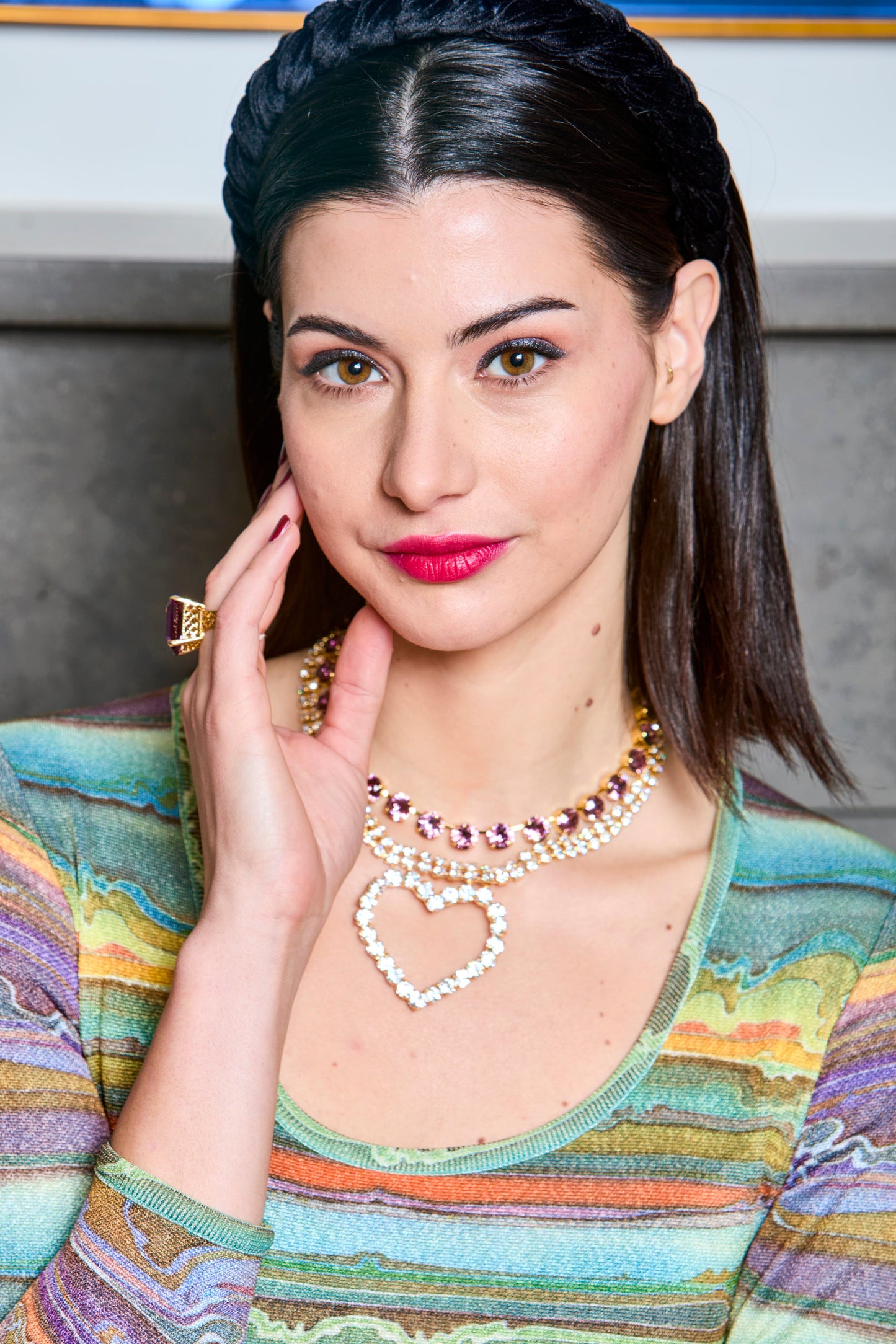 Daphne Lavender Crystal Riviera Necklace