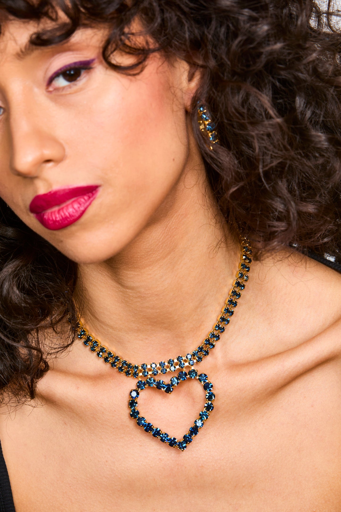 Lulu Blue Heart Necklace