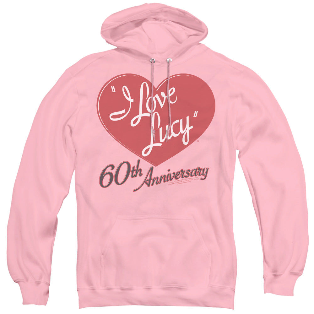 I Love Lucy 60Th Anniversary Mens Hoodie Pink Officially Licensed