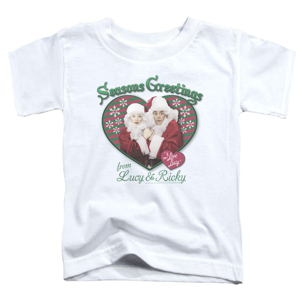 I Love Lucy Seasons Greetings Toddler Kids Youth T Shirt White Officially Licensed