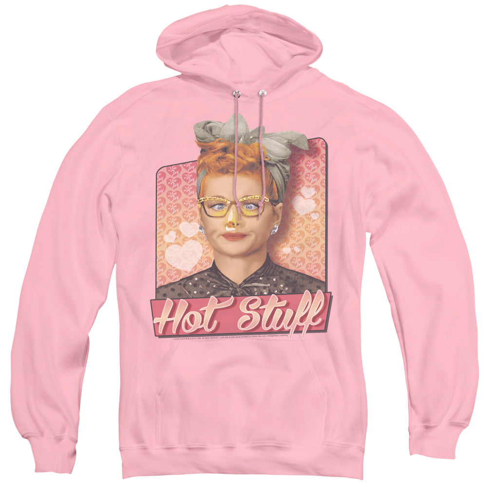 I Love Lucy Hot Stuff Mens Hoodie Pink Officially Licensed