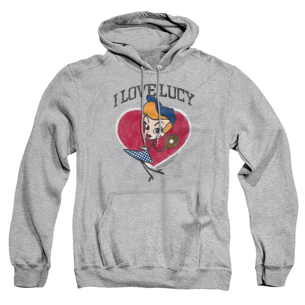 I Love Lucy Baseball Diva Mens Hoodie Athletic Heather Officially Licensed