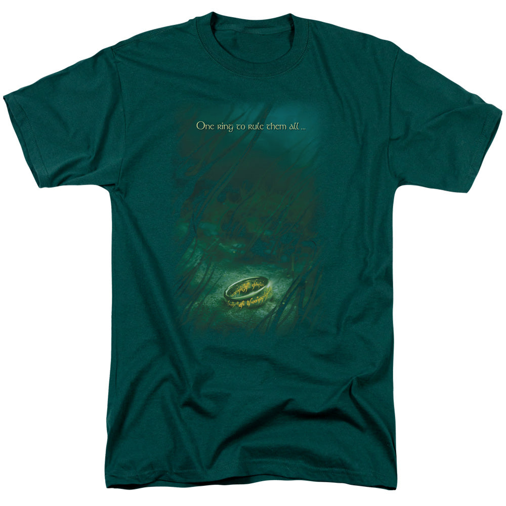 Lord of the Rings Lost Ring Mens T Shirt Hunter Green Officially Licensed