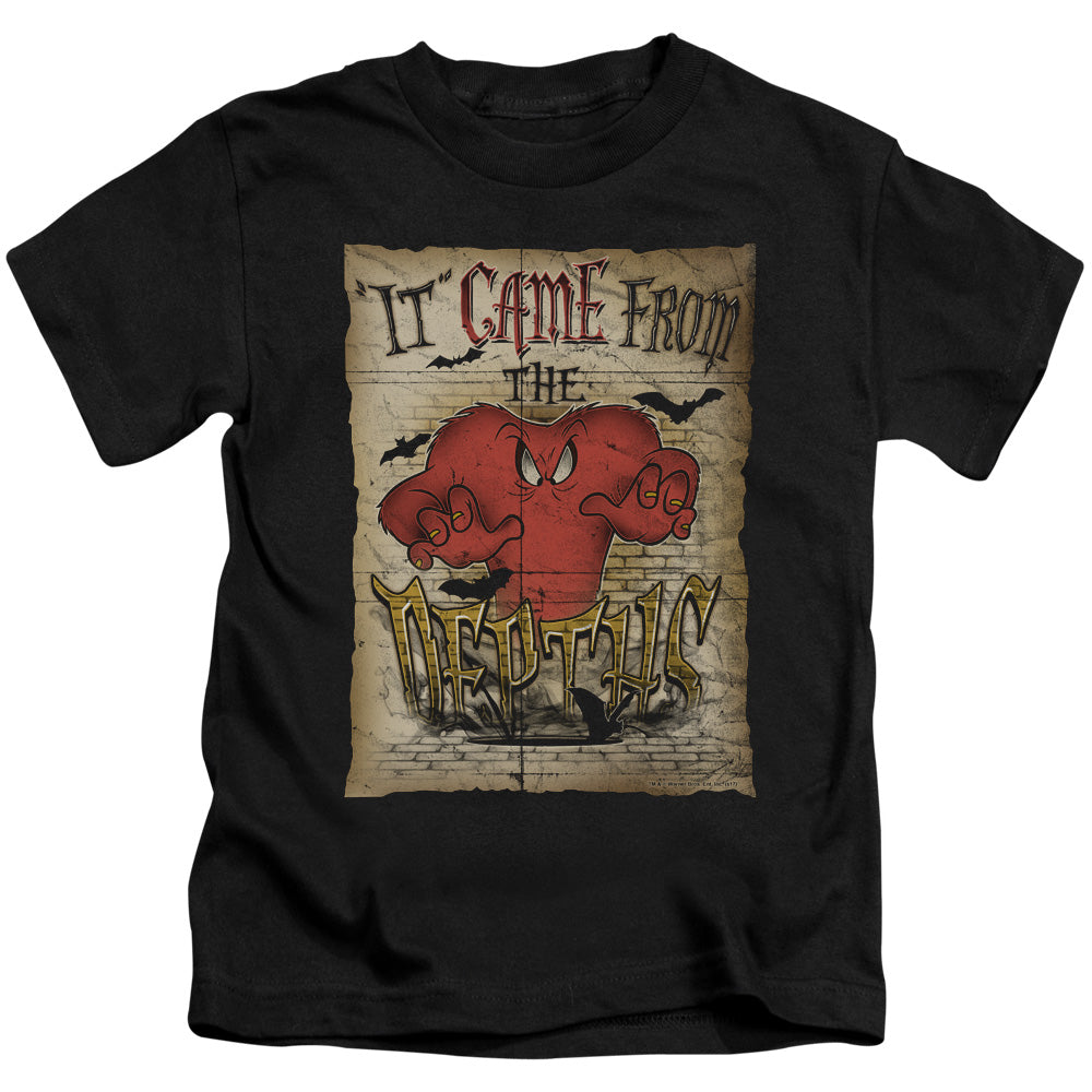 Looney Tunes the Depths Juvenile Kids Youth T Shirt Black Officially Licensed