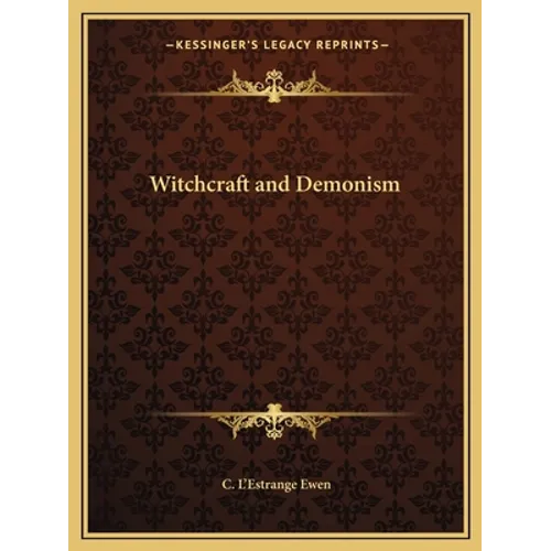 Witchcraft and Demonism