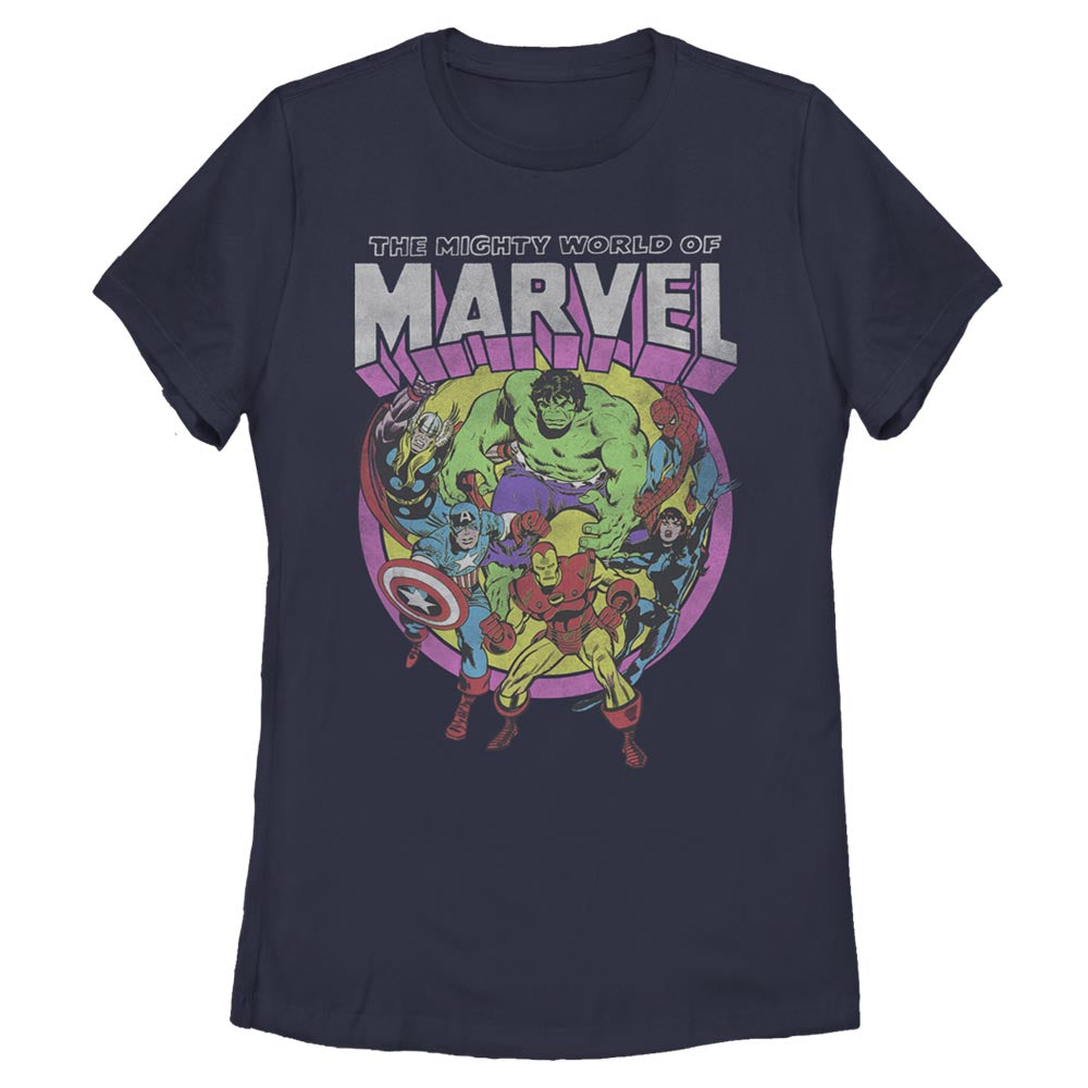 Marvel Neon Group Womens T Shirt