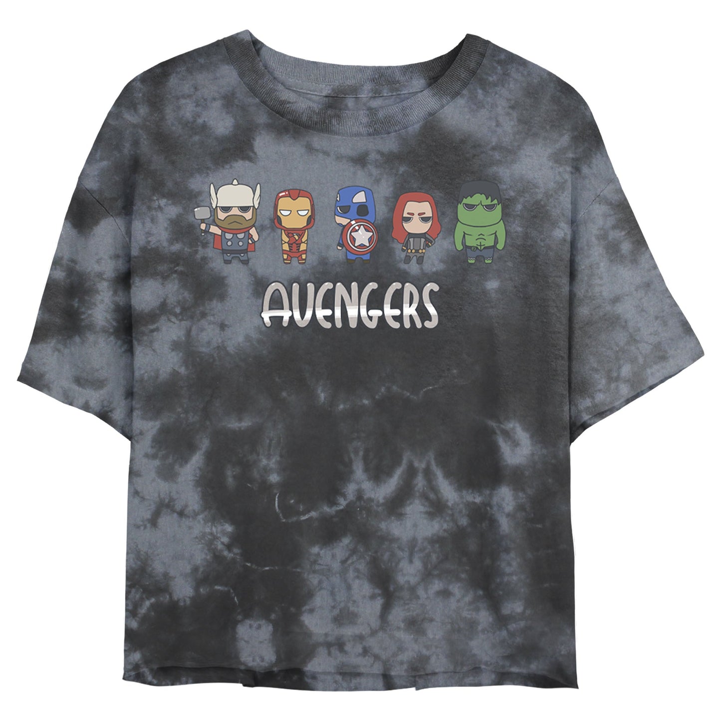 Marvel Doodle Avengers Bombard Junior's Tie-Dye T Shirt