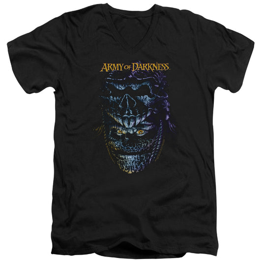 Army Of Darkness Evil Ash Mens Slim Fit V-Neck T Shirt Black Officially Licensed