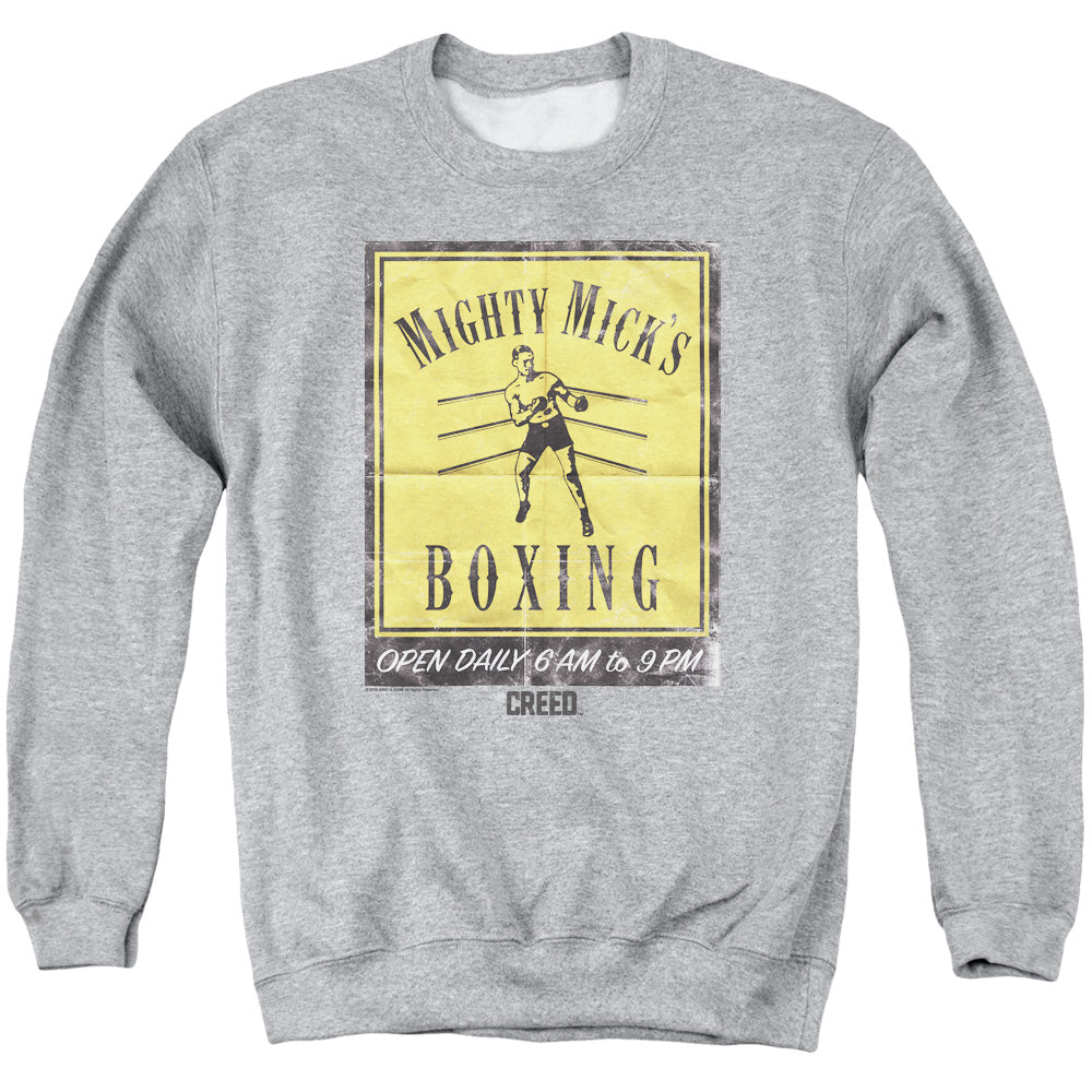 Creed Micks Poster Mens Crewneck Sweatshirt Athletic Heather Officially Licensed