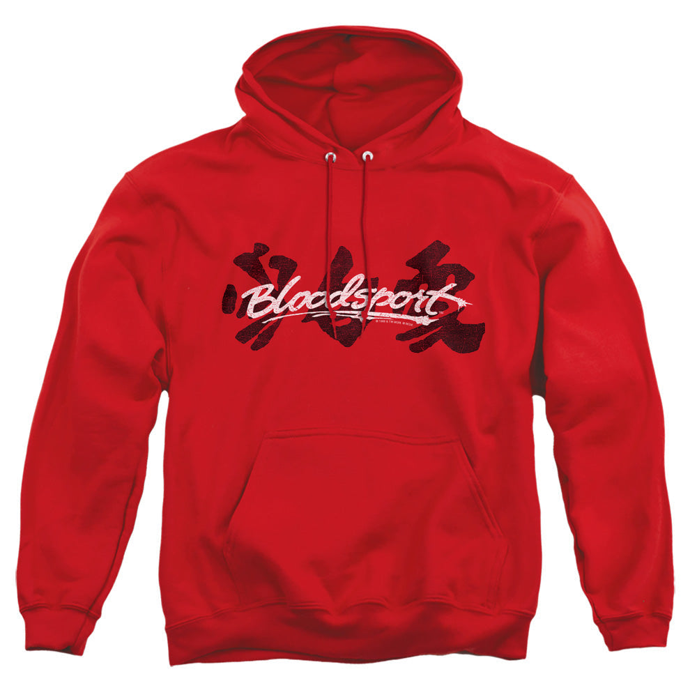 Bloodsport Kanji Mens Hoodie Red Officially Licensed