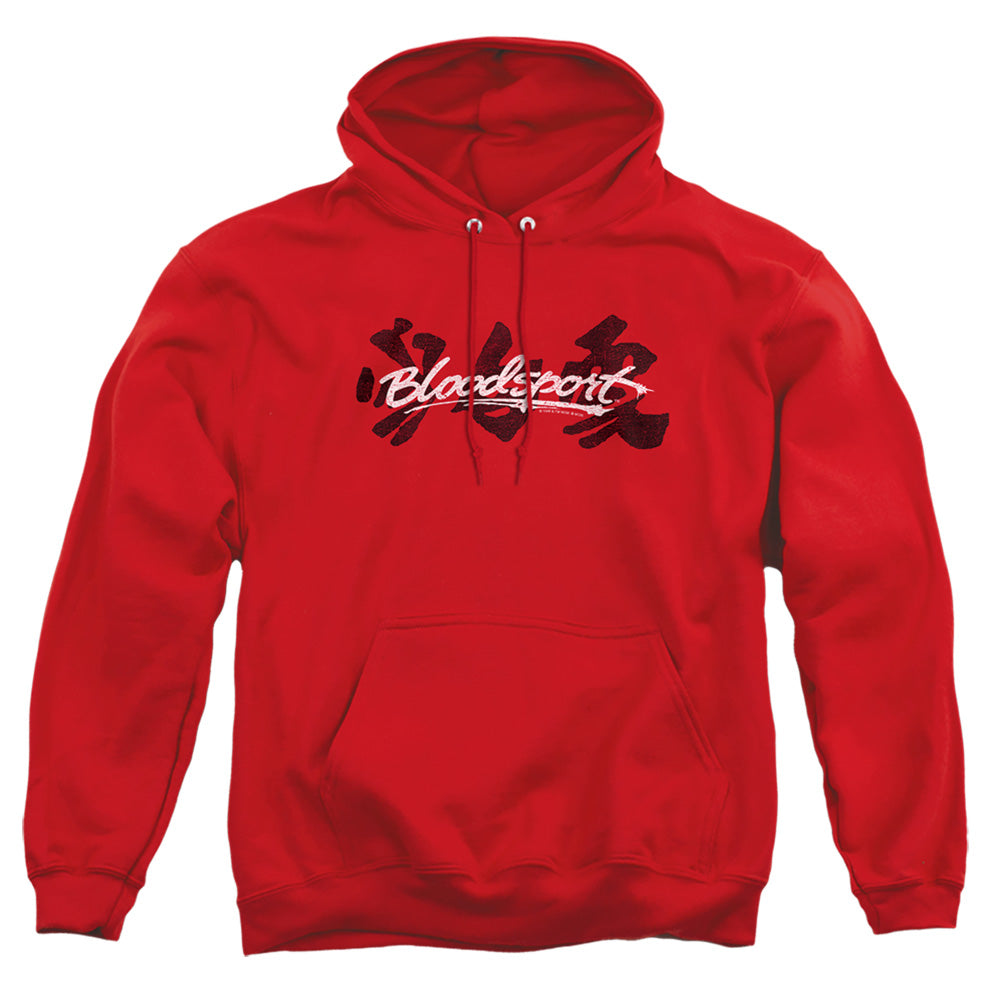 Bloodsport Kanji Mens Hoodie Red Officially Licensed
