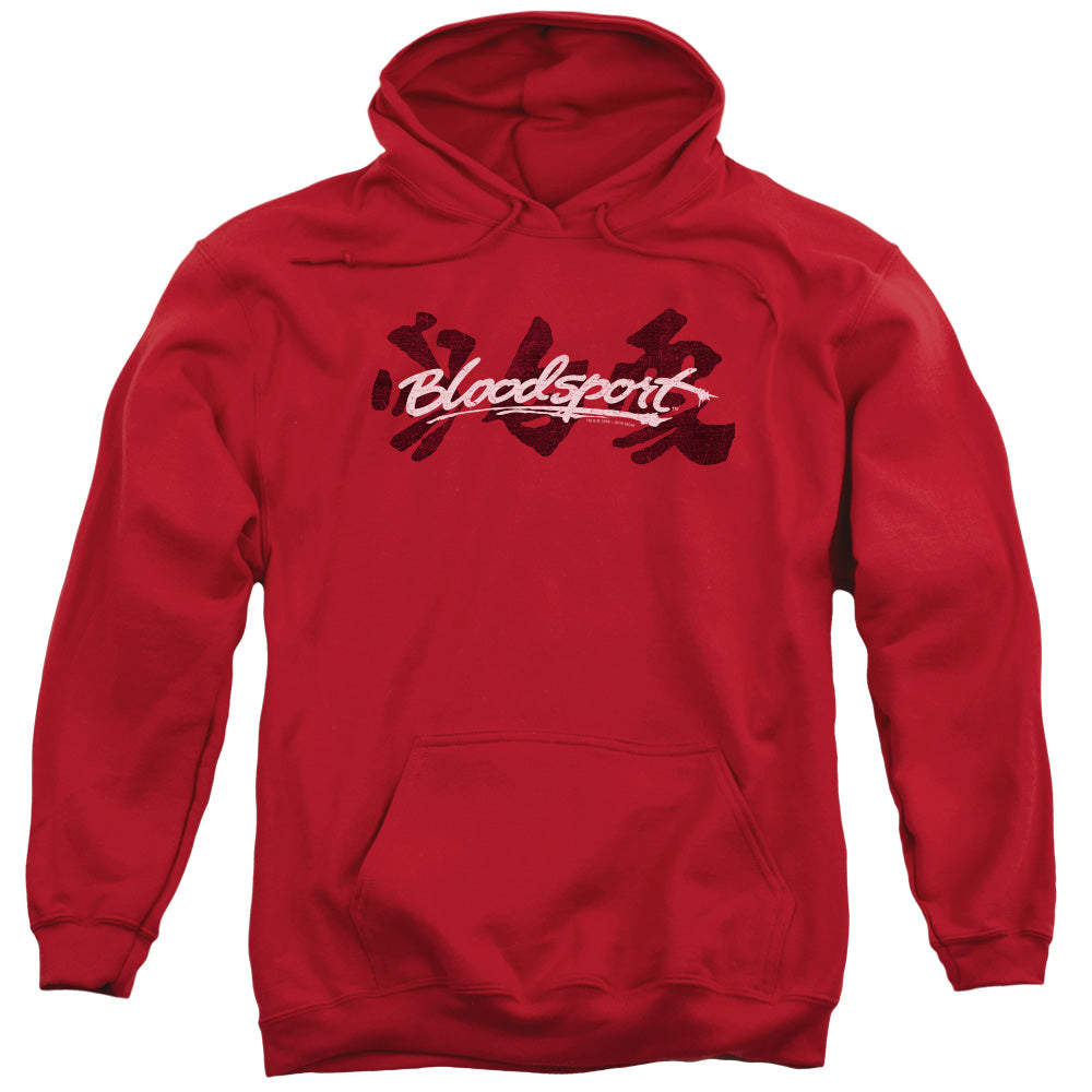 Bloodsport Kanji Mens Hoodie Red Officially Licensed