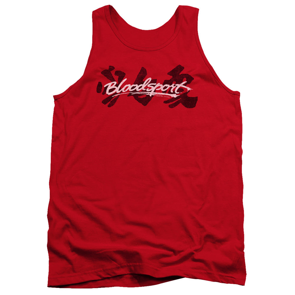 Bloodsport Kanji Mens Tank Top Shirt Red Officially Licensed
