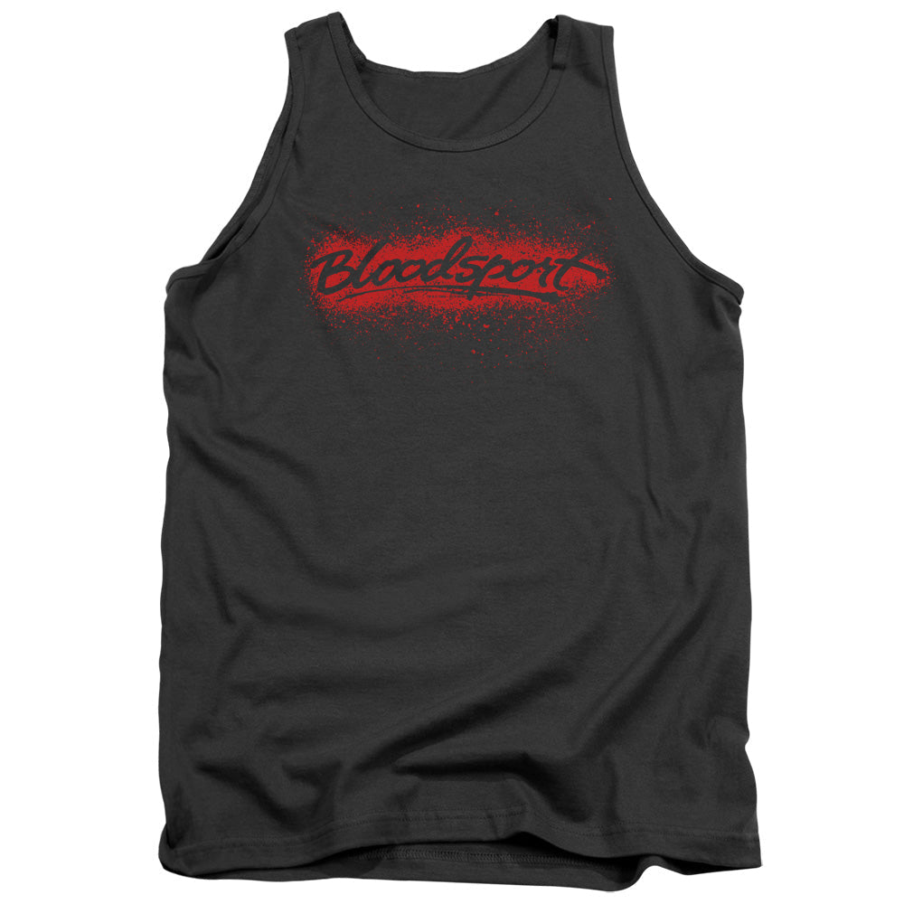 Bloodsport Blood Splatter Mens Tank Top Shirt Charcoal Officially Licensed