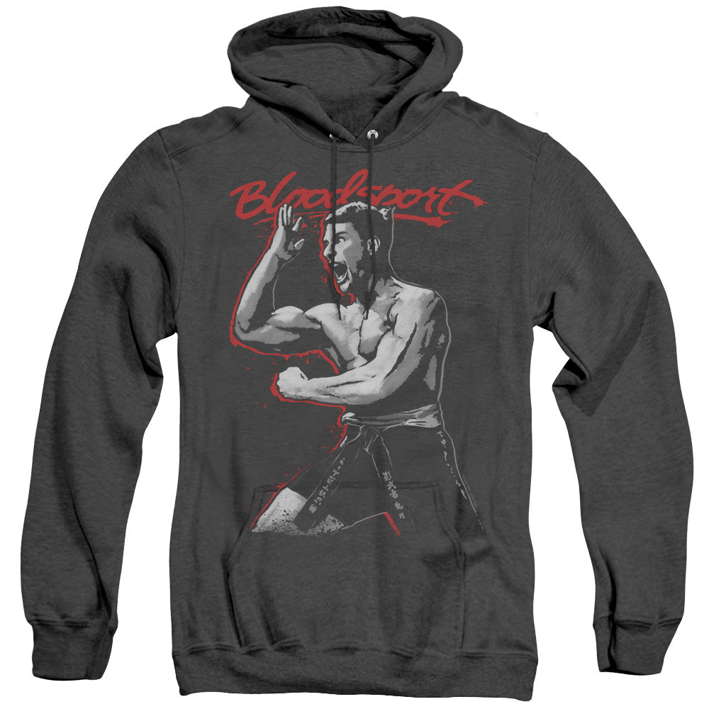 Bloodsport Loud Mouth Mens Heather Hoodie Black Officially Licensed