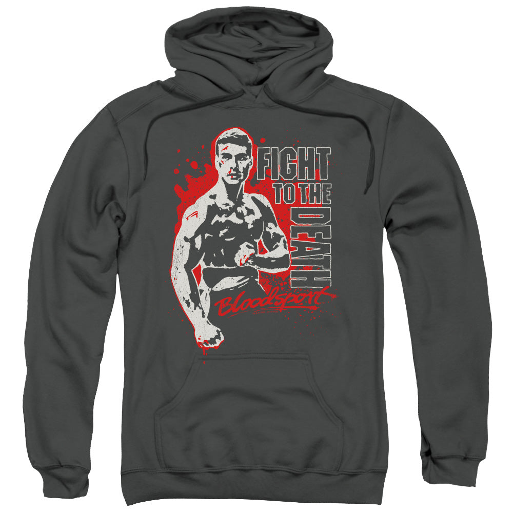 Bloodsport To The Death Mens Hoodie Charcoal Officially Licensed