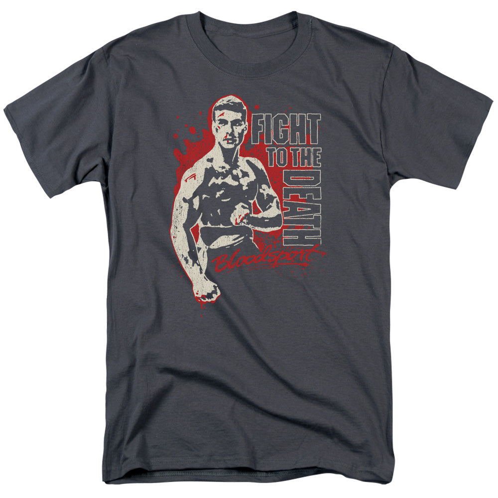Bloodsport To The Death Mens T Shirt Charcoal Officially Licensed