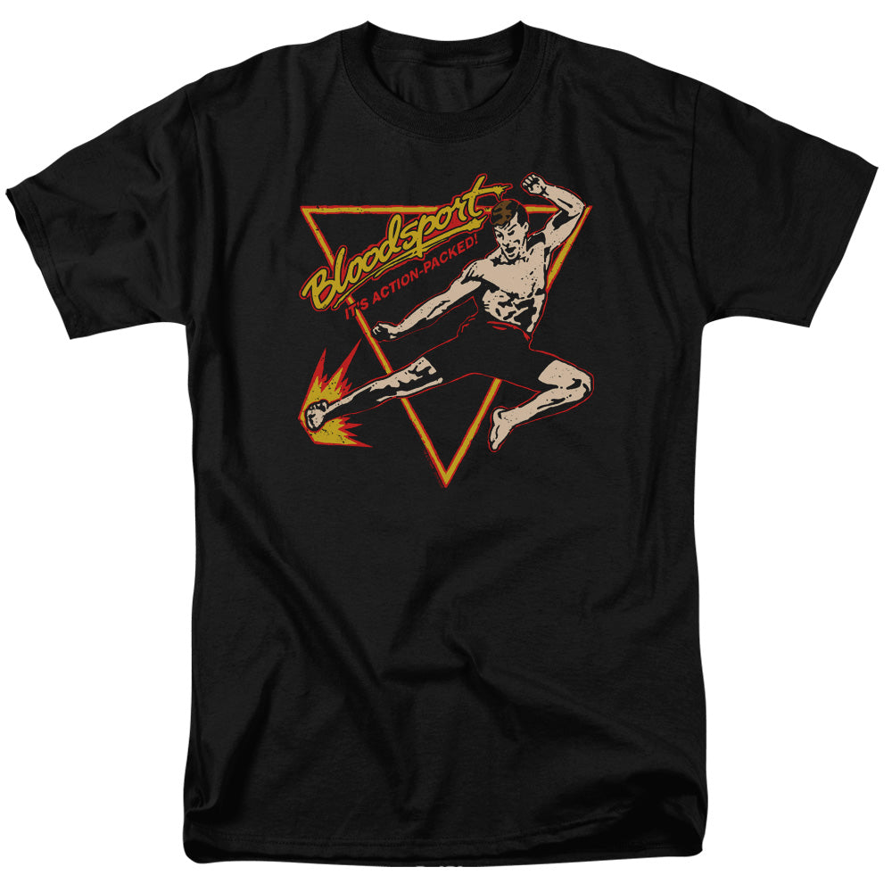 Bloodsport Action Packed Mens T Shirt Black Officially Licensed