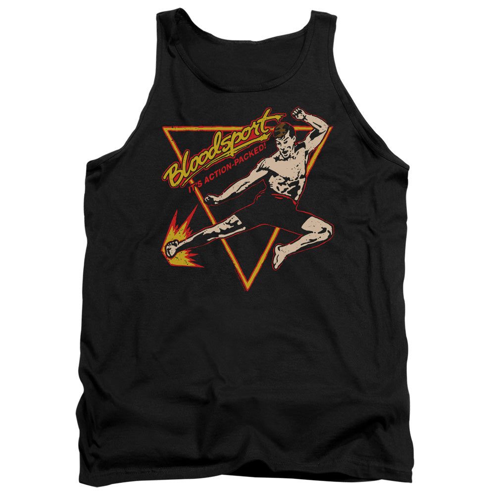 Bloodsport Action Packed Mens Tank Top Shirt Black Officially Licensed