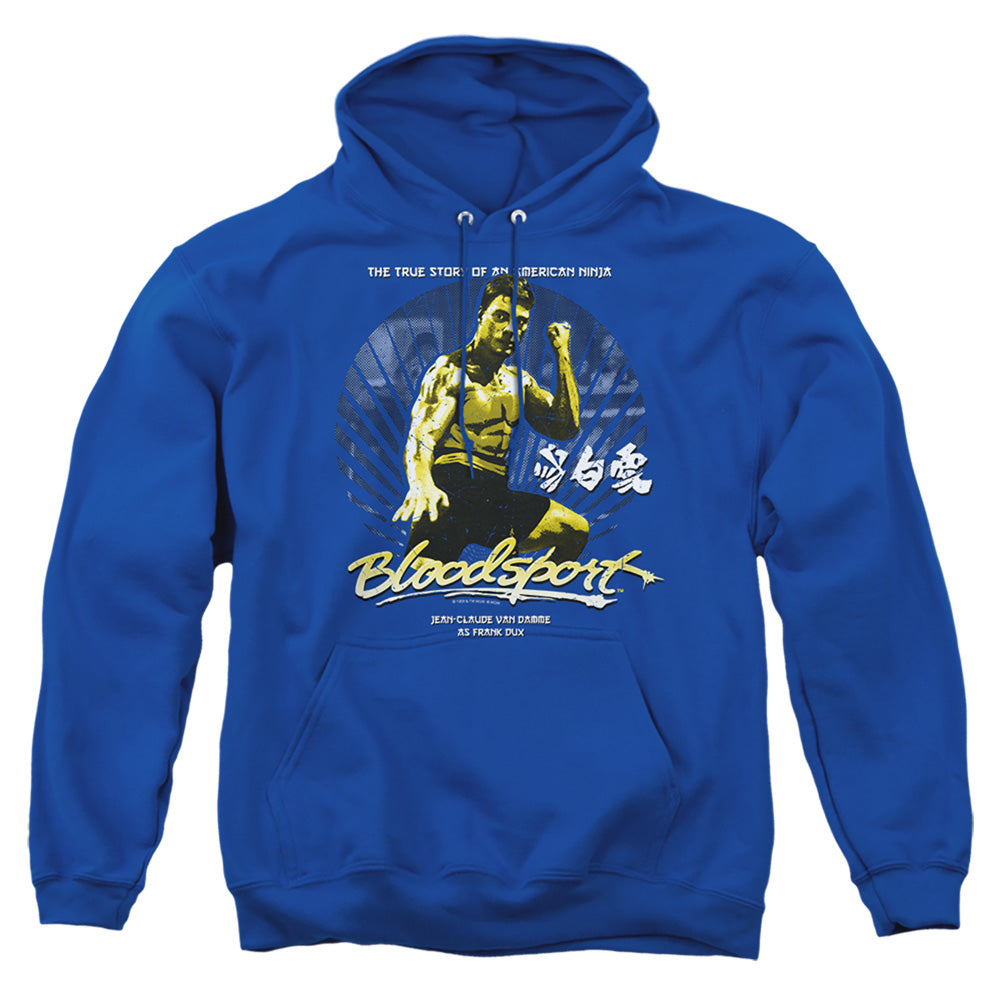 Bloodsport American Ninja Mens Hoodie Royal Blue Officially Licensed