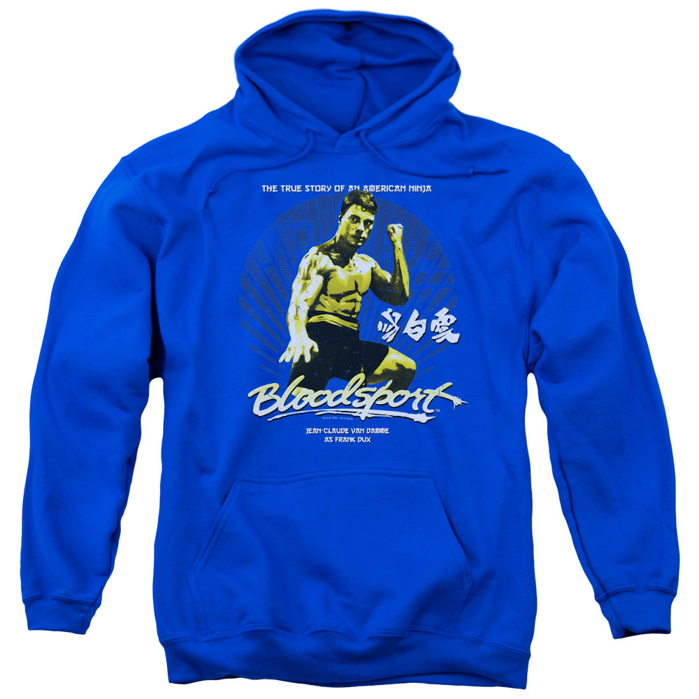 Bloodsport American Ninja Mens Hoodie Royal Blue Officially Licensed