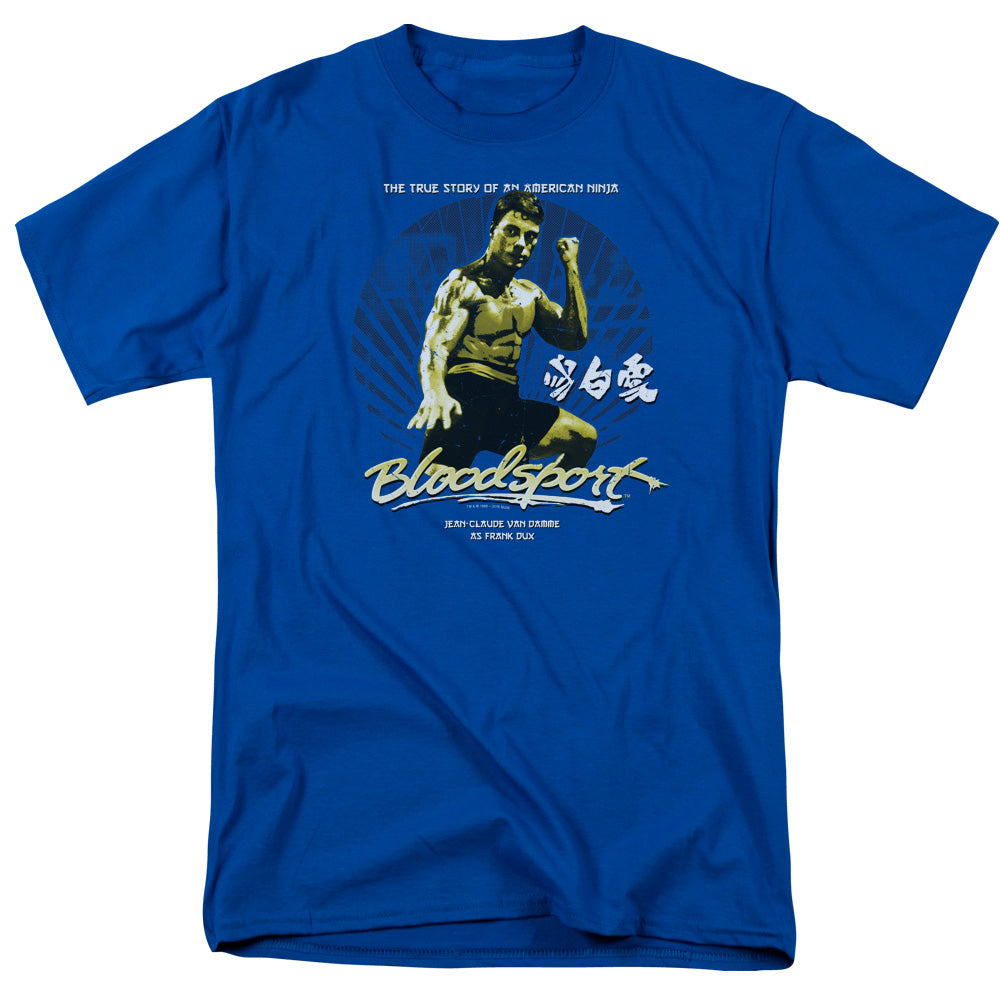 Bloodsport American Ninja Mens T Shirt Royal Officially Licensed