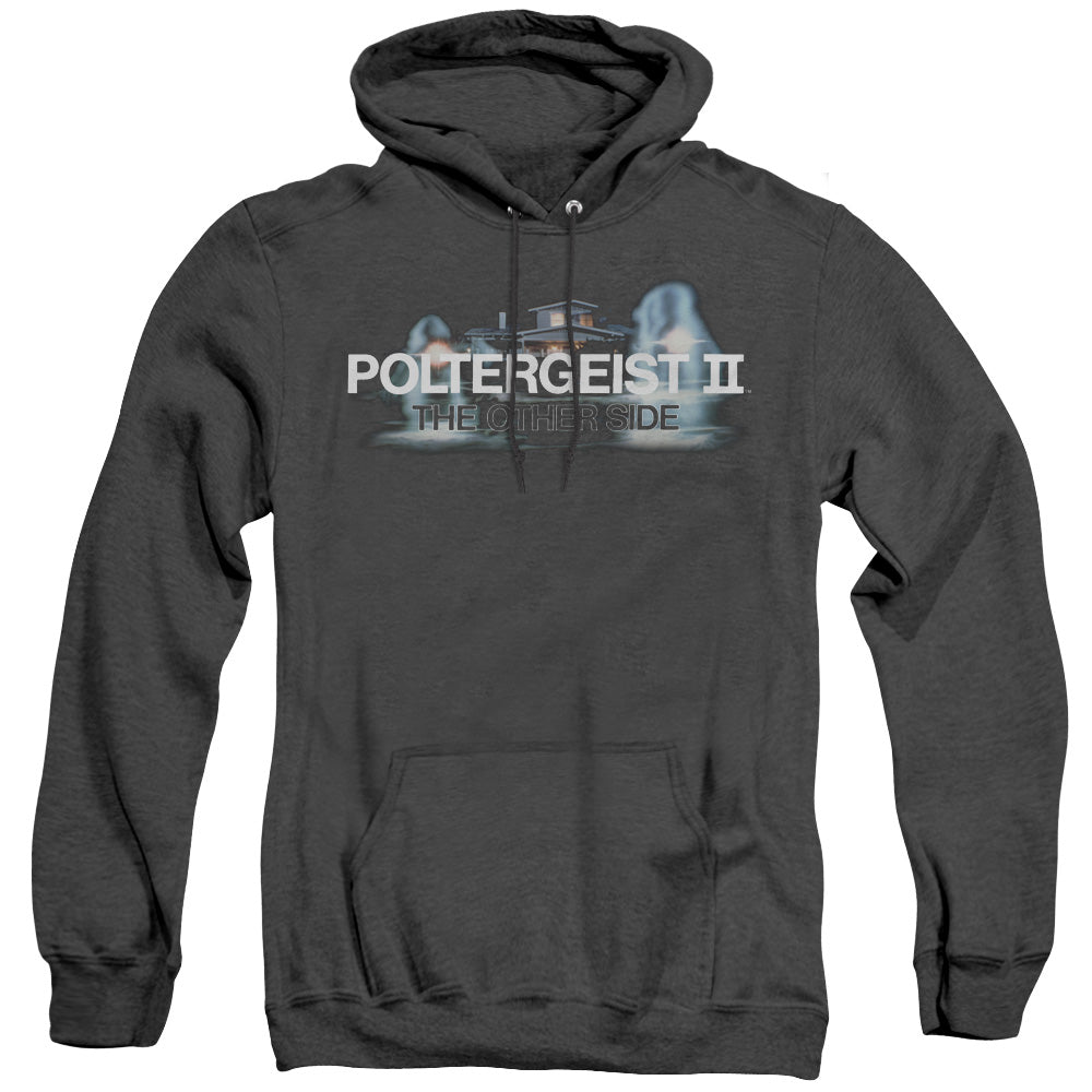 Poltergeist Ii Logo Mens Heather Hoodie Black Officially Licensed
