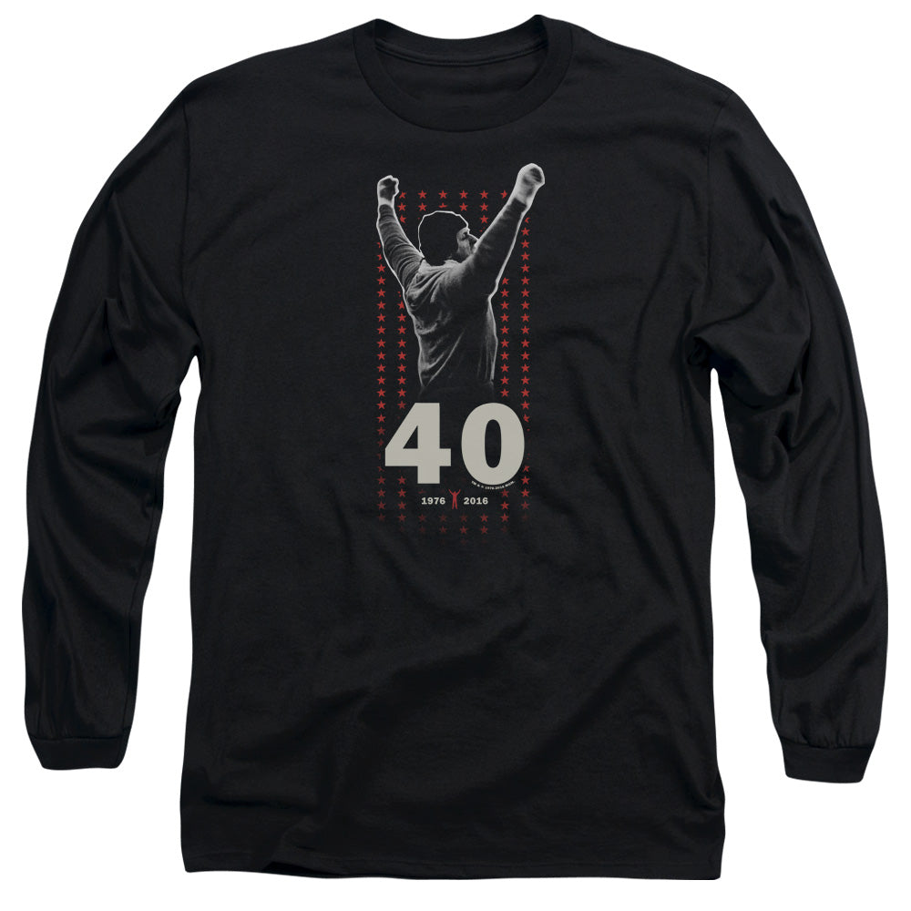 Rocky Stars Mens Long Sleeve Shirt Black Officially Licensed Officially Licensed