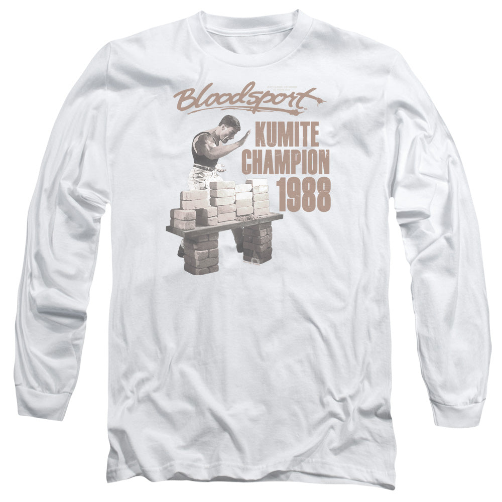 Bloodsport Dux Smash Mens Long Sleeve Shirt White Officially Licensed Officially Licensed