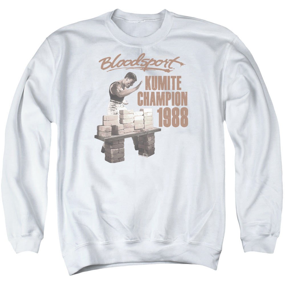 Bloodsport Dux Ash Mens Crewneck Sweatshirt White Officially Licensed