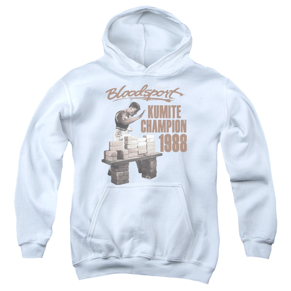 Bloodsport Dux Smash Kids Youth Hoodie White Officially Licensed