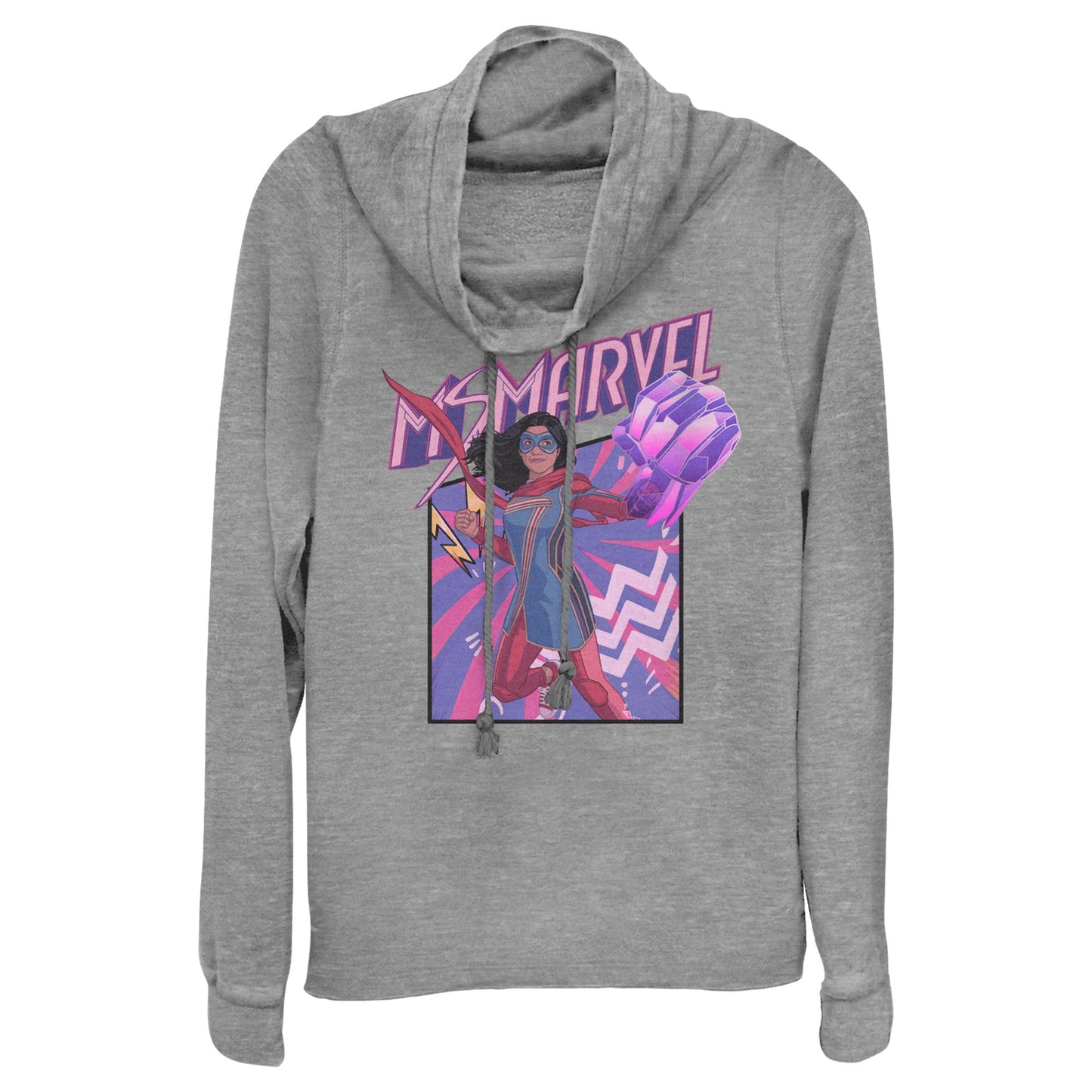 Marvel Fist Panel Junior's Cowl Neck