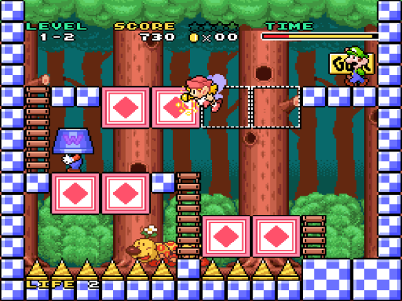 Mario & Wario SNES Video Game Cart