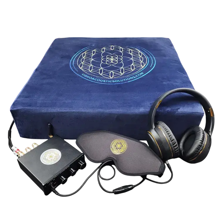 Vibroacoustic Therapy Meditation Cushion bundle with custom amplifier